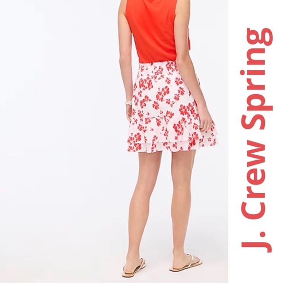 J. Crew Smocked-Waisted Ruffle Mini Skirt - Picture 3 of 8